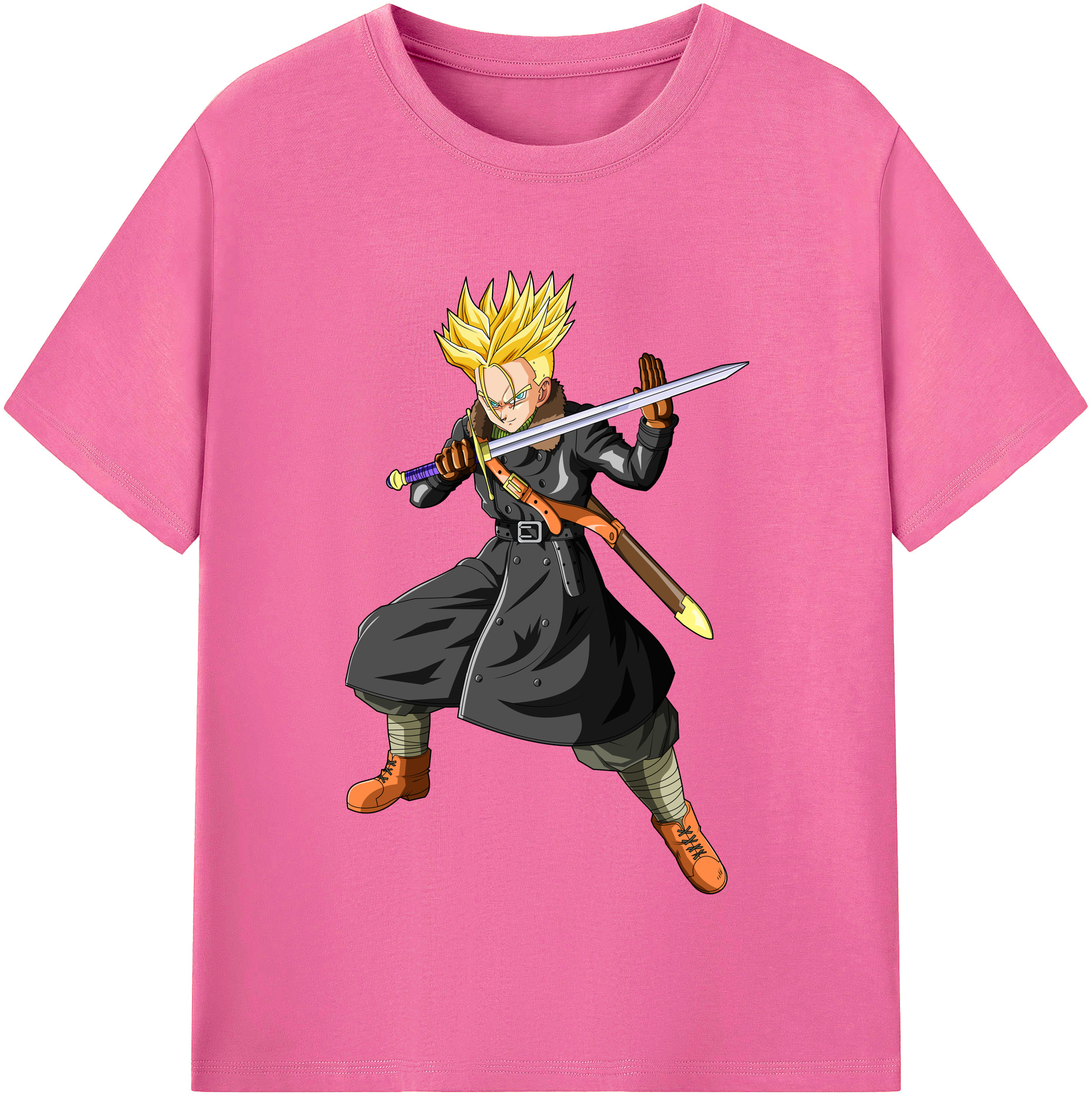 （画像用） ドラゴンボール トランクス（Torankusu）DRAGON BALL Trunks レディースカジュアルプリントTシャツ（綿100％）